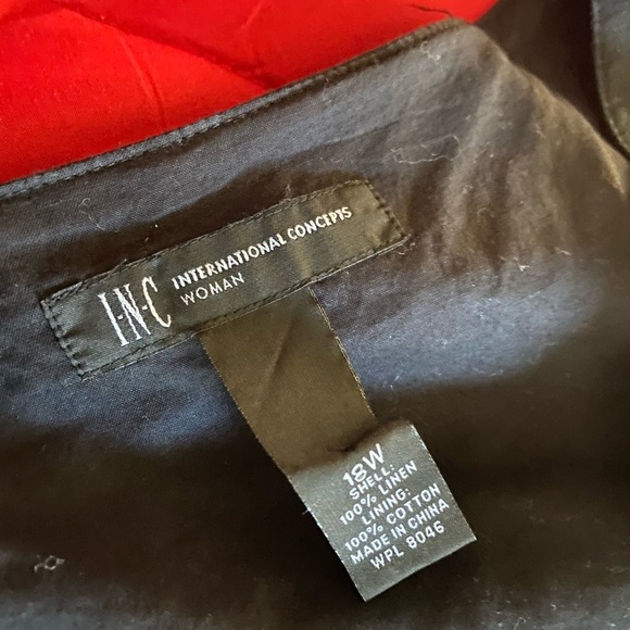 Black Linen Dress by I.N.C. - Picture 2 of 2